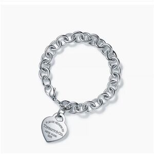 Return to Tiffany Heart Tag Charm Bracelet in Silver